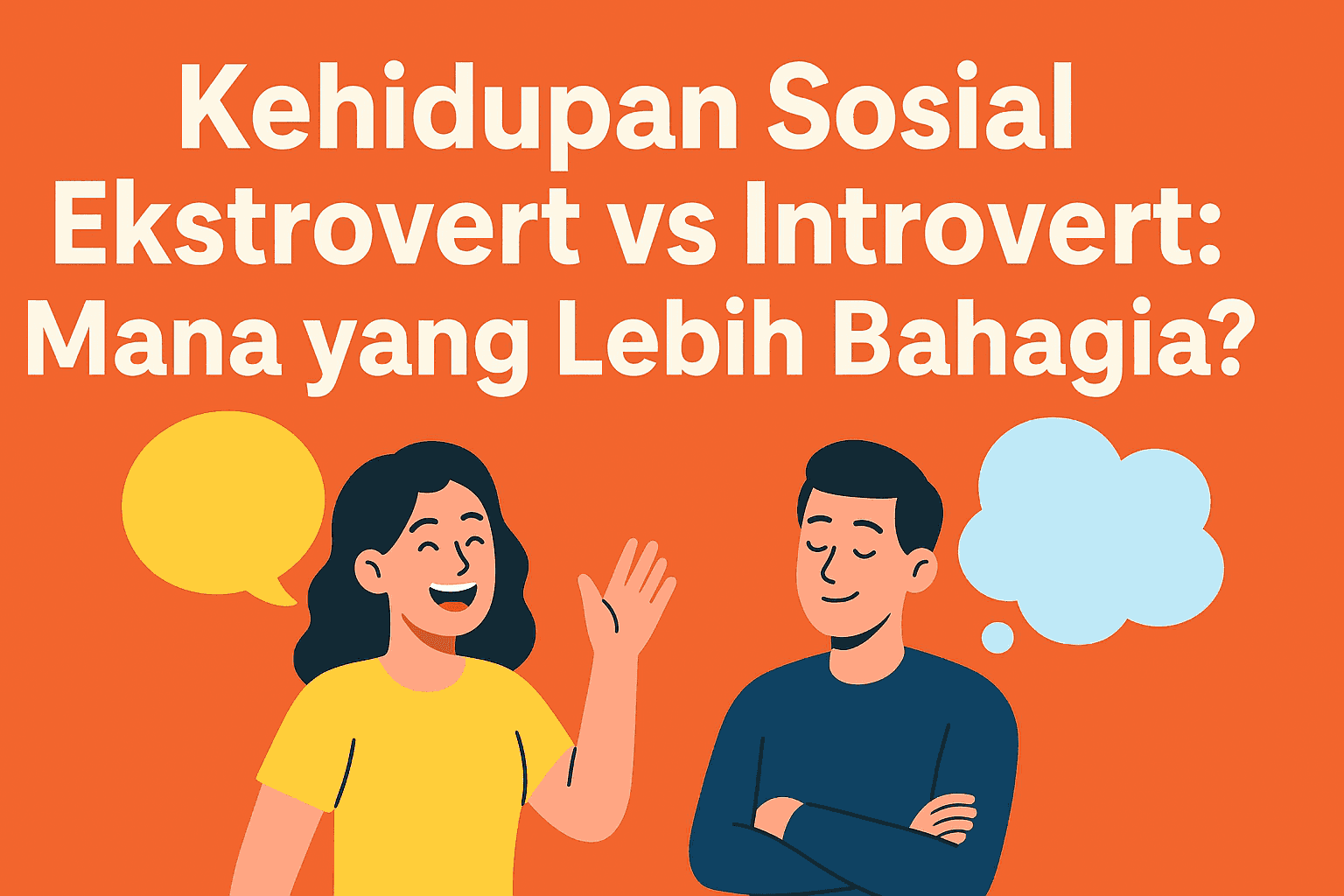 Ekstrovert vs Introvert  Mana yang Lebih Bahagia - Featured image